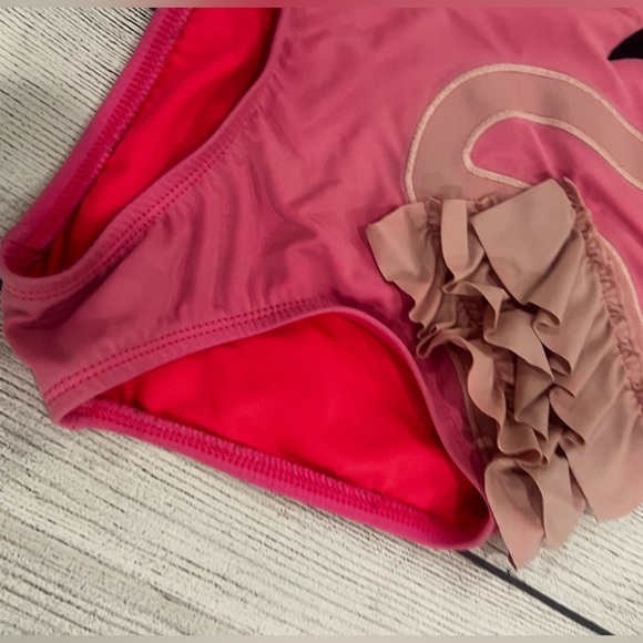GYMBOREE Girls Flamingo One Piece Swimsuit - Splish-Splash - Pink/size 8 - Picture 5 of 8